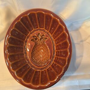 Ceramic Pineapple Jelly Mold - Brown